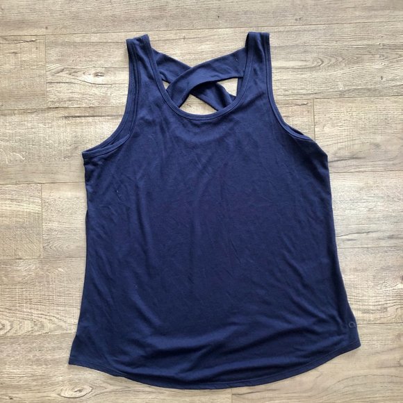 Hyba NAVY Athletic Workout Tank Top - Picture 2 of 6